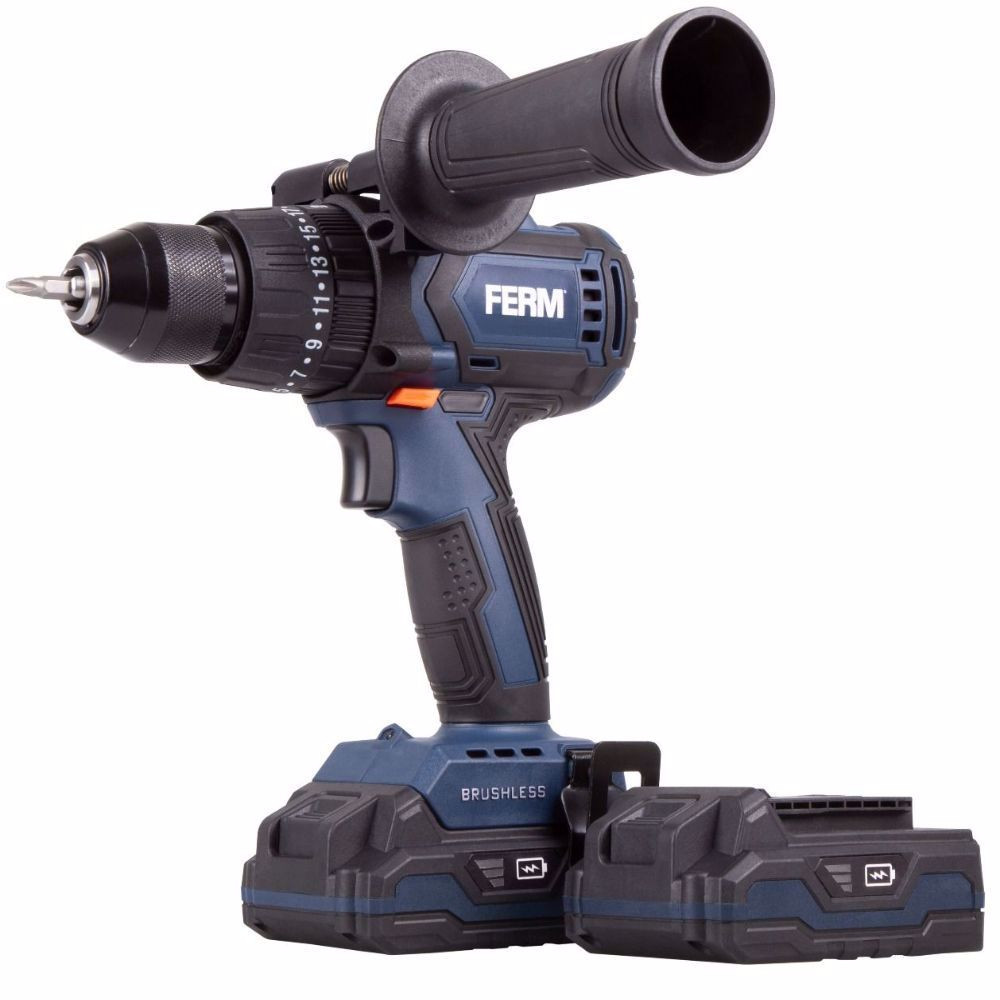 РАЗПРОДАЖБА ! Акумулаторен ударен безчетков винтоверт FERM CDM1138, 20 V, 2 x 2 Ah