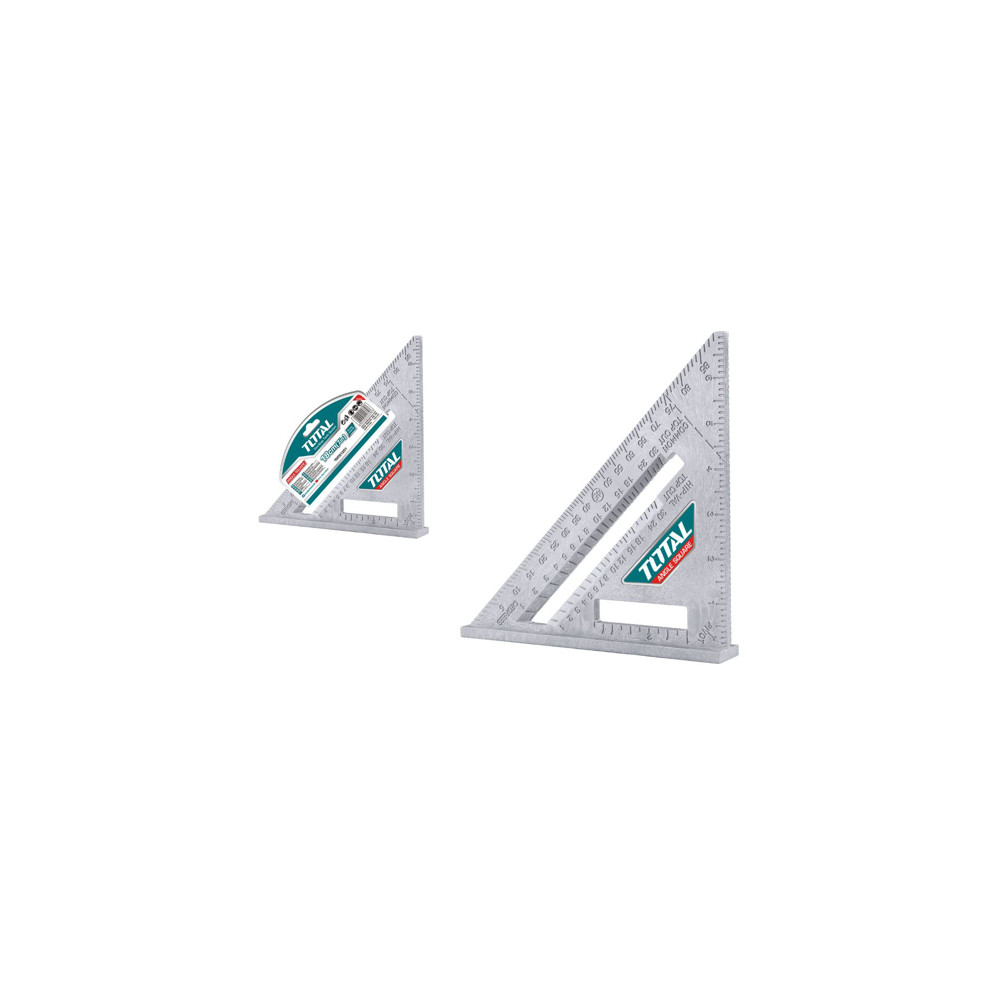Измервателен триъгълник TOTAL, inch, 180 мм