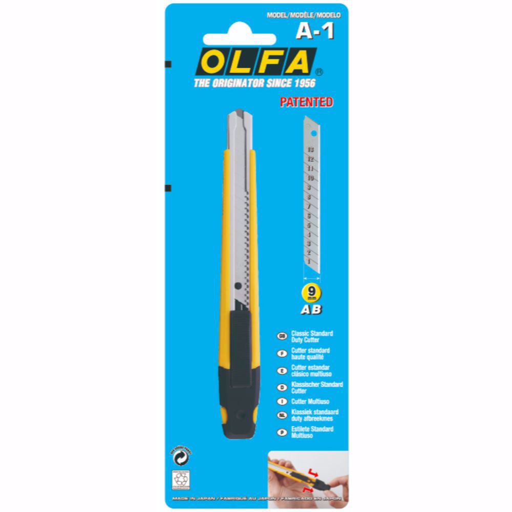 Макетен нож STANDART, OLFA A 1, 9 мм, AB, ABB Макетен нож STANDART, OLFA A 1, 9 мм, AB, ABB