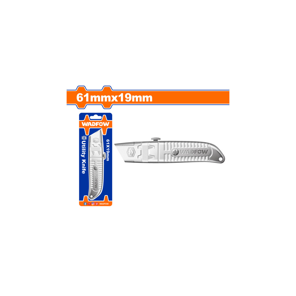 Макетен нож WADFOW safety, Al, auto-lock, 19 мм, Макетен нож WADFOW safety, Al, auto-lock, 19 мм,