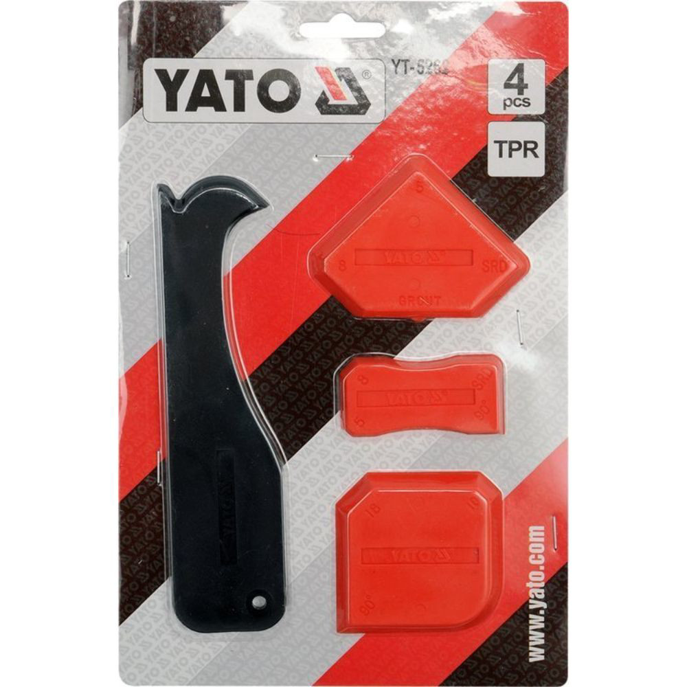 Комплект шпатули за силикон + резачка YATO, YT 5262, 4 части Комплект шпатули за силикон + резачка YATO, YT 5262, 4 части
