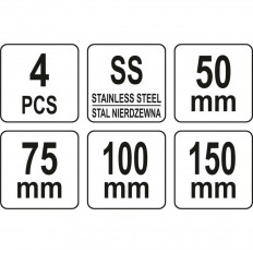 Комплект шпатули YATO YT 52790, INOX, 2k дръжки, 4 части