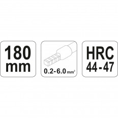 Клещи за кримпване на кабелни обувки YATO, 180 мм, 0.2 – 6.0 мм