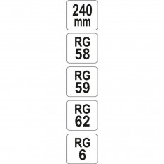 Клещи за кримпване на антенни кабелни обувки YATO, 240 мм, RG6 - RG62