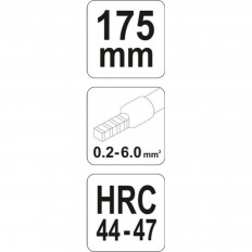 Клещи за кримпване на кабелни обувки YATO, 175 мм, 0.2 – 6.0 мм