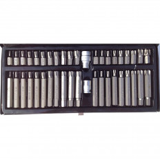 Комплект битове и бит държачи 1/2" - 3/8" YATO, TORX , 42 части