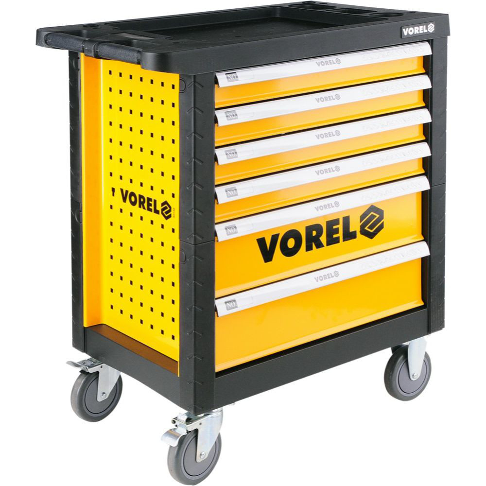 Количка с инструменти VOREL 58540, 6 чекмеджета, 177 части Количка с инструменти VOREL 58540, 6 чекмеджета, 177 части