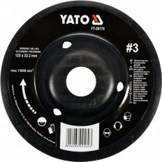 Диск за шлайфане YATO, изпъкнал, фини насечки, Ø 125 х 22.2 мм