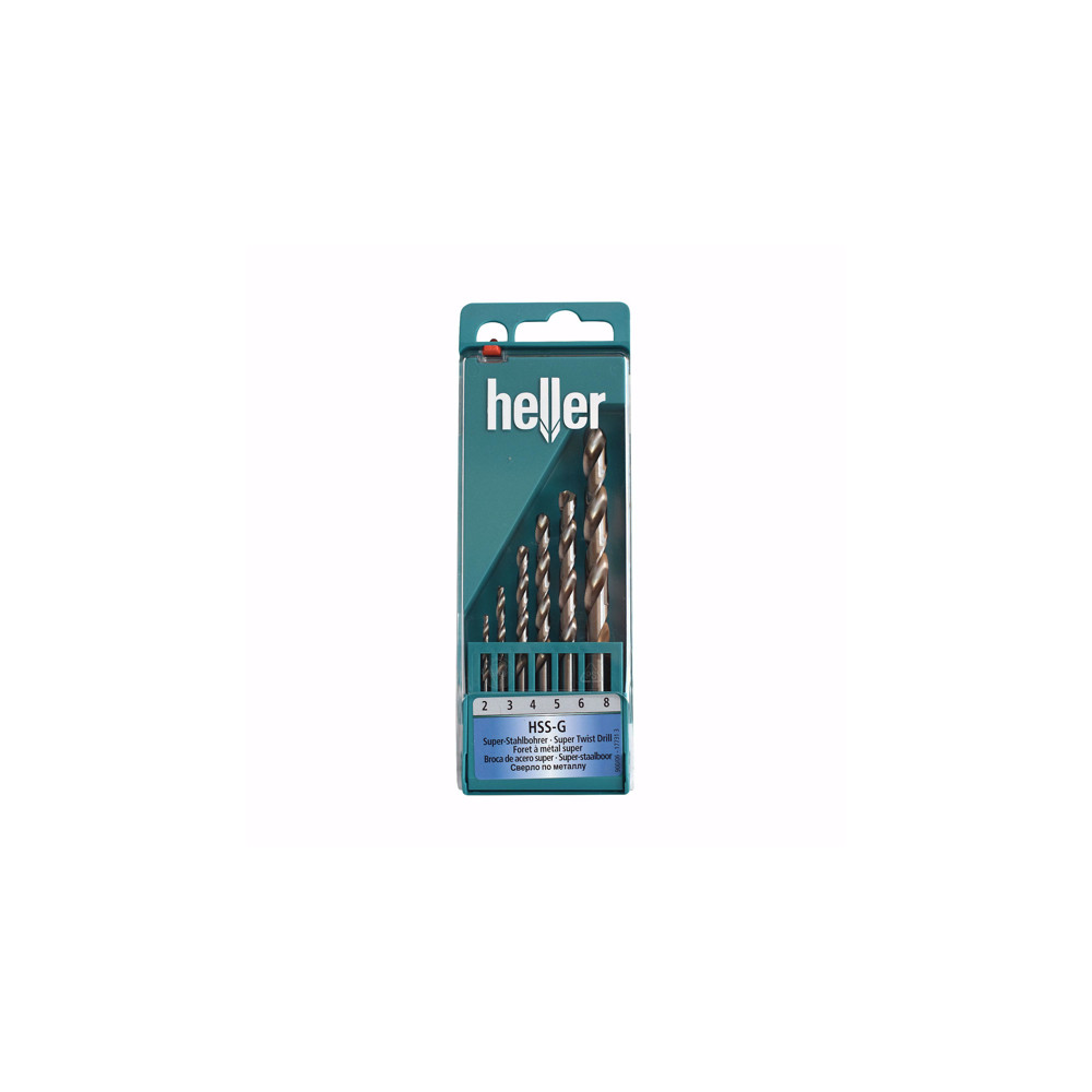 Комплект свредла HELLER, цилиндричен захват, HSS-E, CO, 6 броя Комплект свредла HELLER, цилиндричен захват, HSS-E, CO, 6 броя