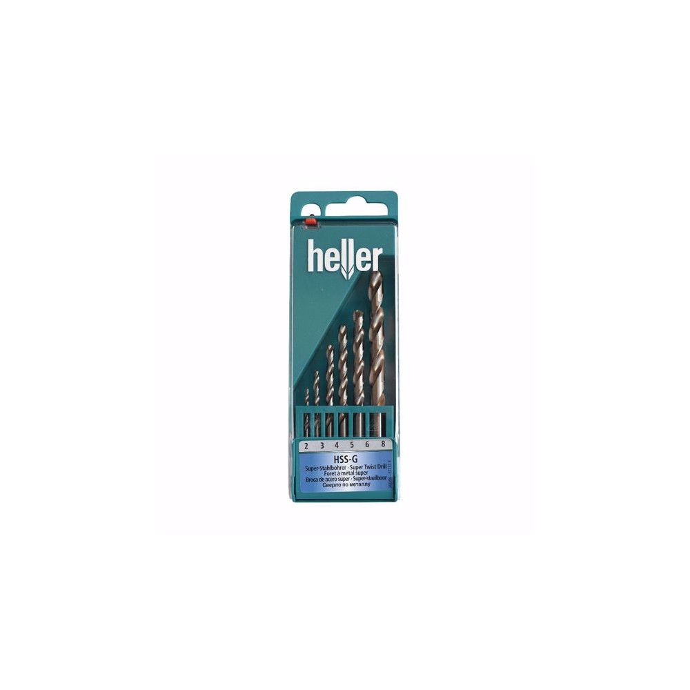 Комплект цилиндрични свредла HELLER, Super-G, HSSG, 6 части Комплект цилиндрични свредла HELLER, Super-G, HSSG, 6 части