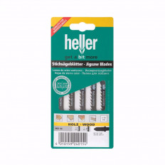 Нож за прободен трион HELLER, дърво, 4 x 75 мм, 5 броя