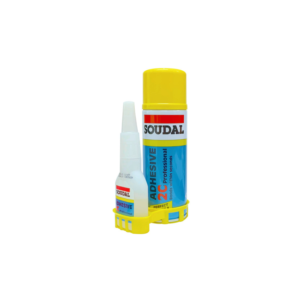 Секундно лепило 2К + спрей активатор SOUDAL, 50 / 200 ml Секундно лепило 2К + спрей активатор SOUDAL, 50 / 200 ml