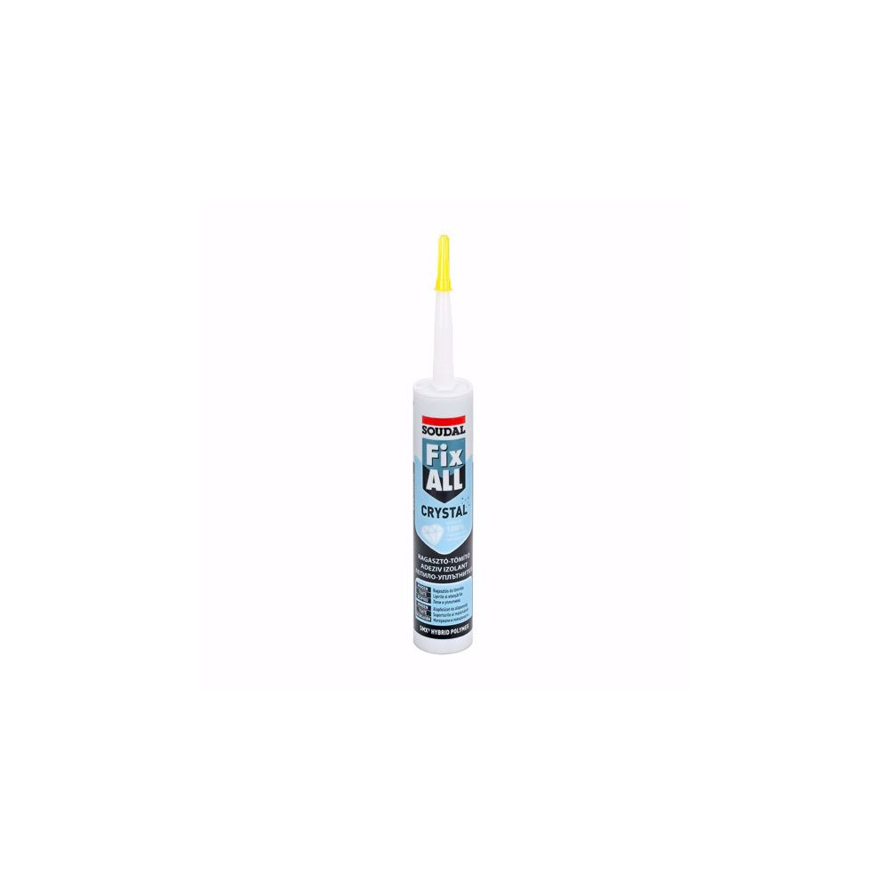 Универсално лепило - уплътнител SOUDAL, FIX ALL Crystal, 290 ml