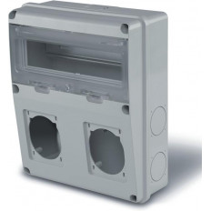 Табло за индустриални контакти и DIN модули IP55, UV, серия Enerbox 11 DIN, 2х16-32A Scame