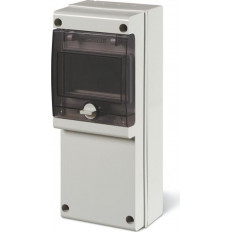 Табло за индустриални контакти и DIN модули IP66, UV, PG вход, серия BLOCK (4 DIN и плътен капак без отвори) Scame