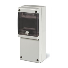 Табло за индустриални контакти и DIN модули IP66, UV, PG вход, серия BLOCK (4 DIN и плътен капак без отвори) Scame