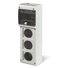 Табло за индустриални контакти и DIN модули IP66, UV, PG вход, серия BLOCK (6 DIN и 3х16A или 32A) Scame
