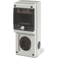 Табло за индустриални контакти и DIN модули IP66, UV, PG вход, серия BLOCK (4 DIN и 1х16A или 32A и 2хШуко) Scame