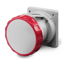 Промишлен контакт 3P+Е 125A IP67/69 ПРАВ серия Optima панелен монтаж 114х114мм Scame