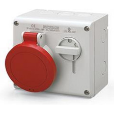 Промишлен контакт 3P+N+Е 16A IP44 с механична блокировка серия Omnia Scame