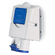 Промишлен комбиниран контакт 2P+Е 16A+шуко IP54 серия Optima Combi Scame