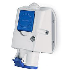Промишлен комбиниран контакт 2P+Е 32A+шуко IP54 серия Optima Combi Scame