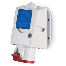 Промишлен комбиниран контакт 3P+N+Е 32A+шуко IP54 серия Optima Combi Scame