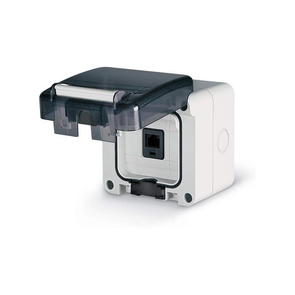 Компютърна розетка RJ45 cat. 6 за открит монтаж IP 66, серия Protecta, Scame 