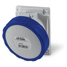 Промишлен контакт 2P+Е 32A 200-250V IP66, 6h серия Optima панелен монтаж 84x106мм Scame