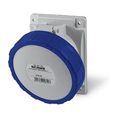 Промишлен контакт 2P+Е 32A 200-250V IP66, 6h серия Optima панелен монтаж 84x106мм Scame