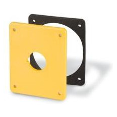 Капачка с отвор ф22мм ЖЪЛТА за табла Block и Domino 70x87mm Scame