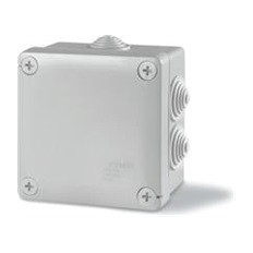 Кутия 100х100х50мм IP55, UV, 6 кабелни мембрани за PG21, затваряне с винт, серия Cubox Scame