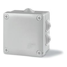 Кутия 100х100х50мм IP55, UV, 6 кабелни мембрани за PG21, затваряне с винт, серия Cubox Scame