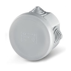 Кутия ф65х40мм IP55, UV, 4 кабелни мембрани за PG16, затваряне на клик, new, серия Cubox Scame