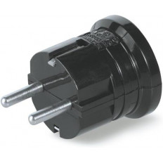 Щепсел черен Шуко 2P+E 16A ІP20 UV GW750 градуса серия UNEL Scame