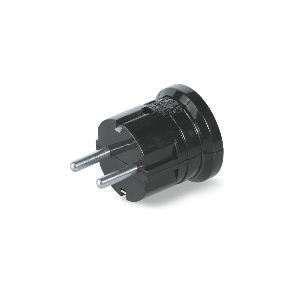 Щепсел черен Шуко 2P+E 16A ІP20 UV GW750 градуса серия UNEL Scame