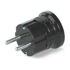 Щепсел черен Шуко 2P+E 16A ІP20 UV GW750 градуса серия UNEL Scame