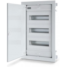 Табло за СКРИТ монтаж 3х12+6 DIN модула с метална плътна врата 568x368x90 Scame