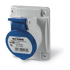 Промишлен контакт 2P+Е 16A 230V IP54 серия Optima панелен монтаж 70х87мм Scame