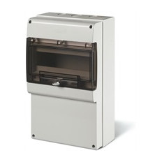 Табло за индустриални контакти и DIN модули IP66, UV, PG и М вход, серия Domino (12 DIN и плътен капак без отвори) Scame