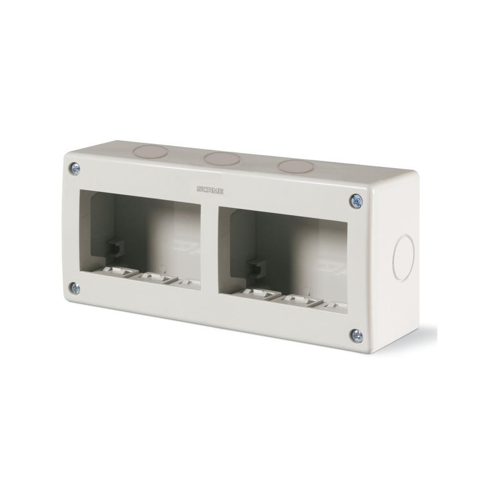 Конзола за открит монтаж IP40 3+3 мод. Unibox цвят СИВ Scame