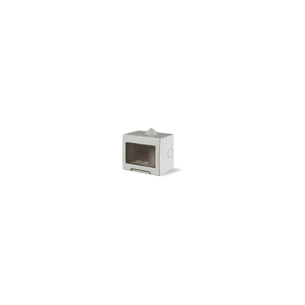 Конзола за открит монтаж с капак IP55 3 мод. Unibox цвят СИВ Scame
