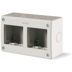 Конзола за открит монтаж IP40 2+2 мод. Unibox цвят СИВ Scame