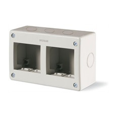 Конзола за открит монтаж IP40 2+2 мод. Unibox цвят СИВ Scame