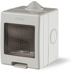 Конзола за открит монтаж с капак IP55 2 мод. Unibox цвят СИВ Scame