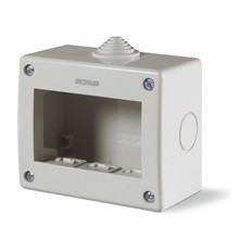Конзола за открит монтаж IP40 3 мод. Unibox цвят СИВ Scame