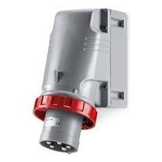 Промишлен щепсел 3P+N+Е 63A IP66/67, 3 кабелни входа/изхода М63 серия Optima модел TOP Scame