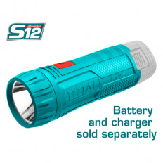 LED фенер TOTAL, 12V, 1W, 100lm, без батерия