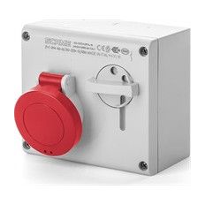 Промишлен контакт 3P+N+Е 32A IP44 с механична блокировка серия Omnia Scame
