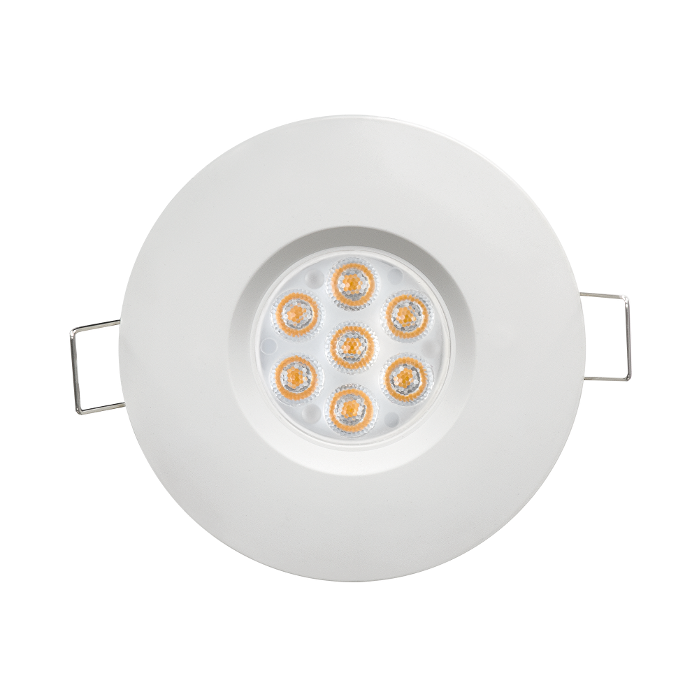 LED ЛУНА ЗА ВГРАЖДАНЕ НАСОЧЕНА IP44 6.5W, 2700K, 220 VAC, ТОПЛА СВЕТЛИНА, 45 БЯЛА